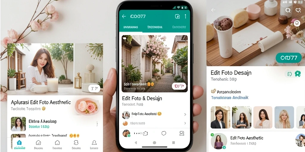 Antarmuka aplikasi COO77 untuk Edit Foto Aesthetic yang menarik dan user-friendly.