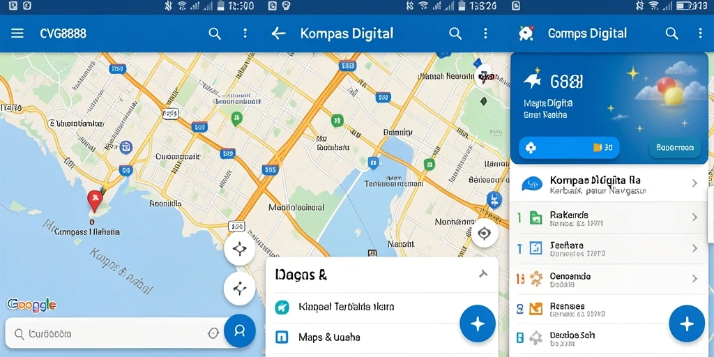 Antarmuka CVG8888 menampilkan kompas digital yang jelas dan akurat.