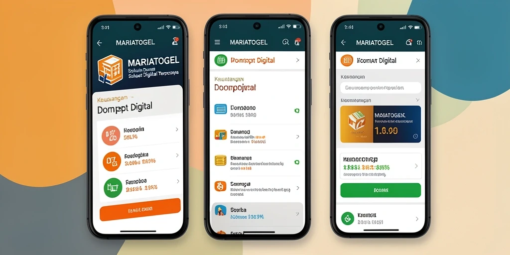 Tampilan antarmuka MARIATOGEL yang modern dan user-friendly.