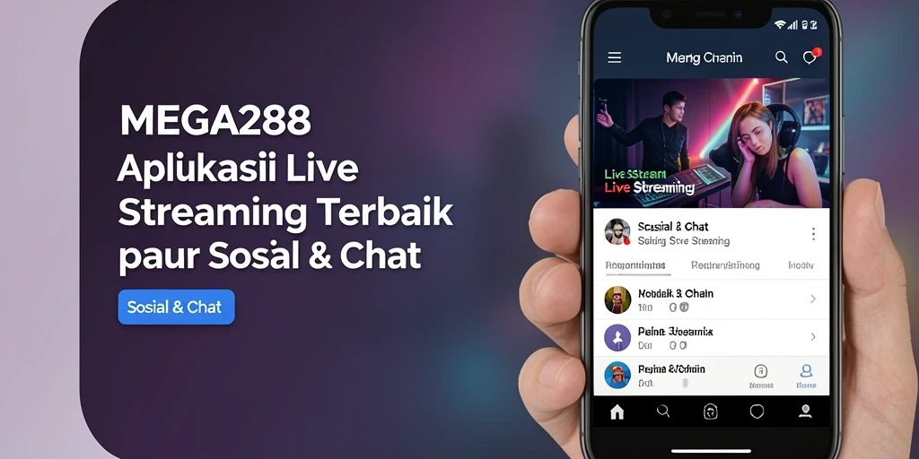 Screenshot antarmuka MEGA288 yang menampilkan fungsi Live Streaming yang menarik.